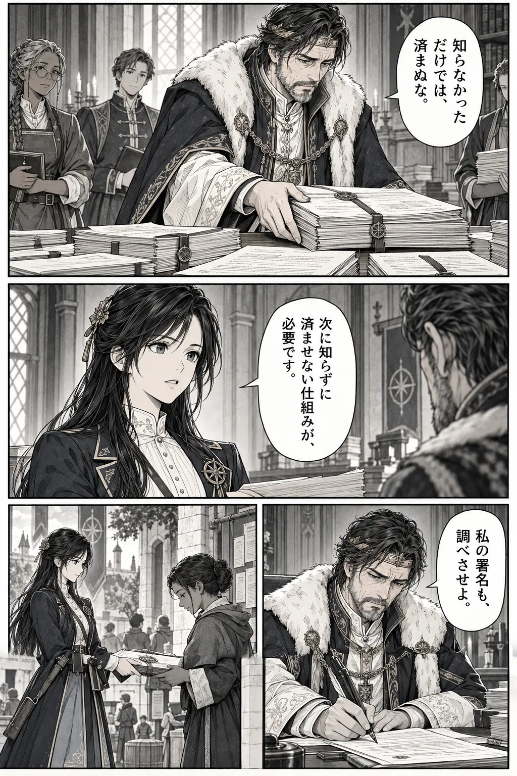 Unexpected encounter in another world, Chapter 16: What We Build After. Japanese story page 7.