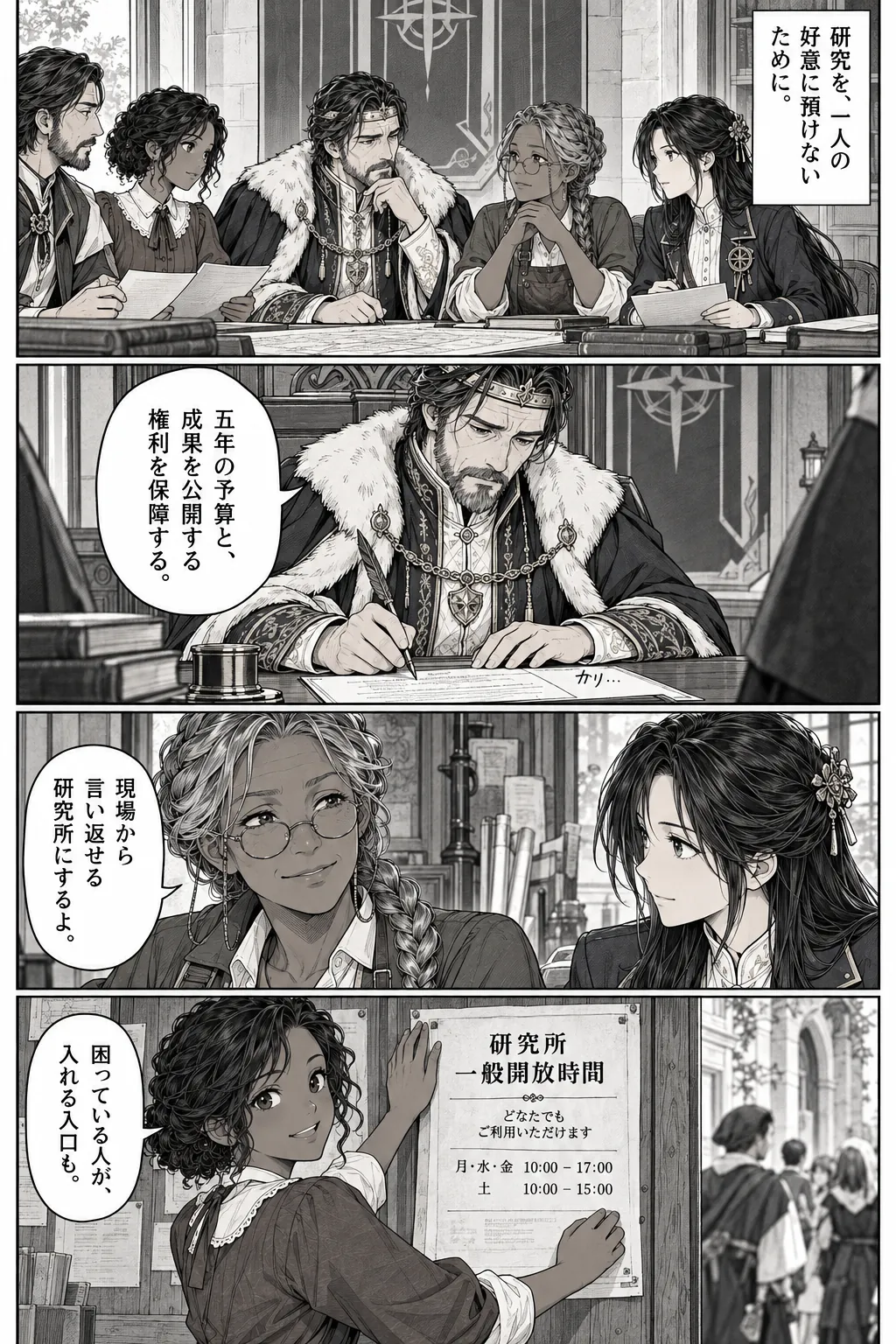 Unexpected encounter in another world, Chapter 16: What We Build After. Japanese story page 8.