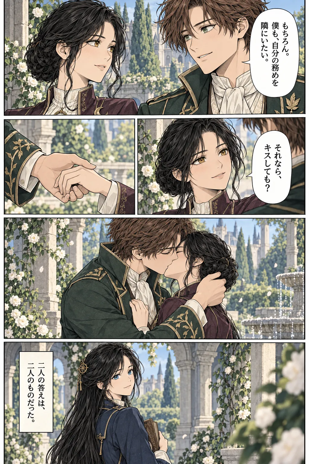 Unexpected encounter in another world, Chapter 16: What We Build After. Japanese story page 12.