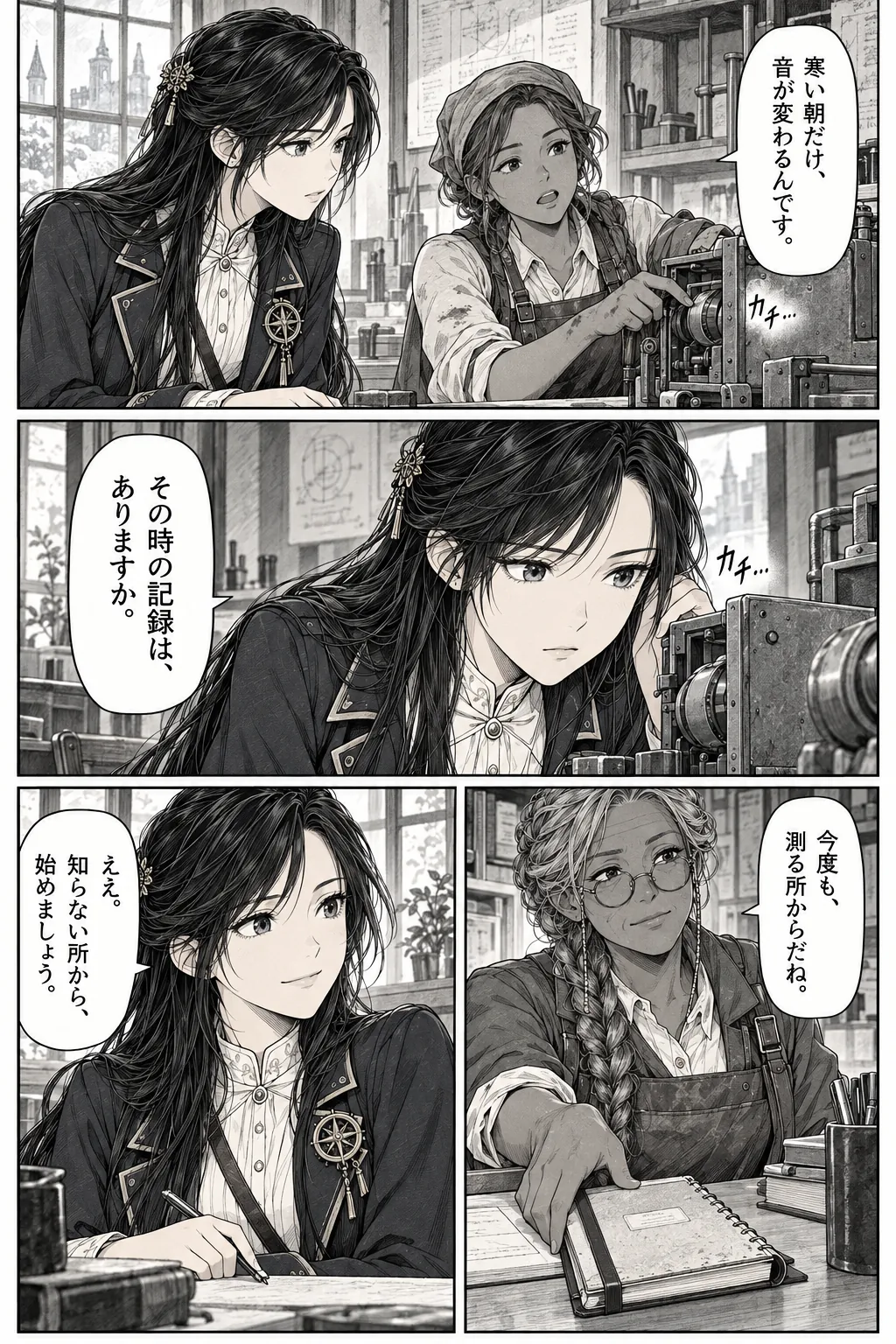 Unexpected encounter in another world, Chapter 16: What We Build After. Japanese story page 15.